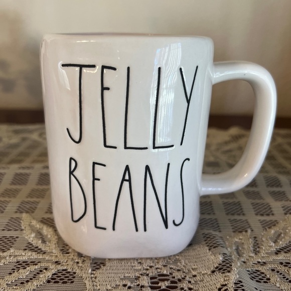 Rae Dunn by Magenta “JELLY BEANS ” Mug Traditional Farmhouse Letters & Shape - Picture 1 of 5